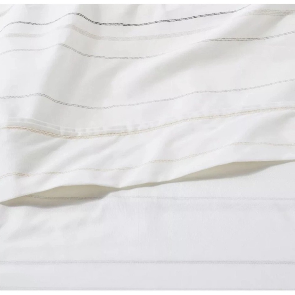 Hearth & Hand with Magnolia Striped White and Gray Bedding Set King Size - Picture 2 of 13